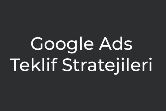 google ads teklif stratejileri